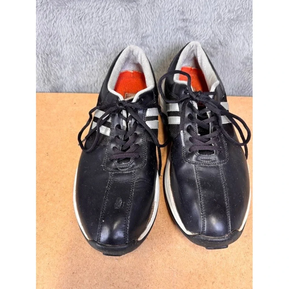Arnold Palmer Mens Black Silver Spiked Golf Shoes Low Top Lace Up Sneakers 9.5